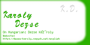 karoly dezse business card